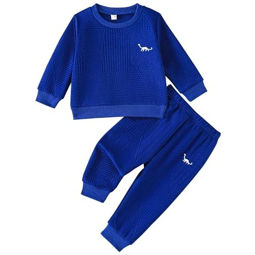 Rosibel Toddler Baby Boy Clothes Set Long Sleeve Sweatshirt and Pants Fall Winter Outfits for Infant 6M-3Y