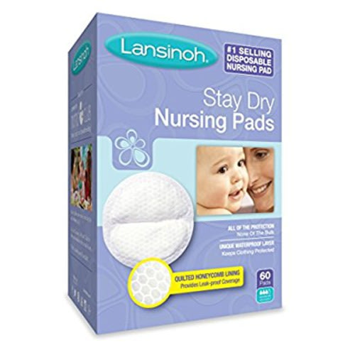 Lansinoh Stay Dry Disposable Nursing Pads, Number One Selling Breastfeeding Pad For Breastfeeding Mothers, Leak Proof Protection, Maximun Comfort and Discretion, 4 Packs of 60 Count (240 Count)