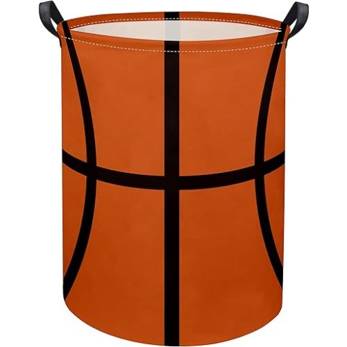 Basketball Kids Laundry hamper Baby Hamper for Nursery Boy and Girl Kids Cute Kids Toys Storage Bin Organizer Basketball Room Decor for Home(Basketball Pattern)