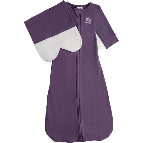 Safe Organic Newborn Baby Sleep Sack & Wrap Blanket | Natural Transitional Accessory for Calming Sleep Support