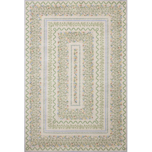 Rifle Paper Co. x Loloi Rifle Paper Company x Loloi Orchard Ivory / Multi Machine Washable Area Rug & Reviews | Wayfair