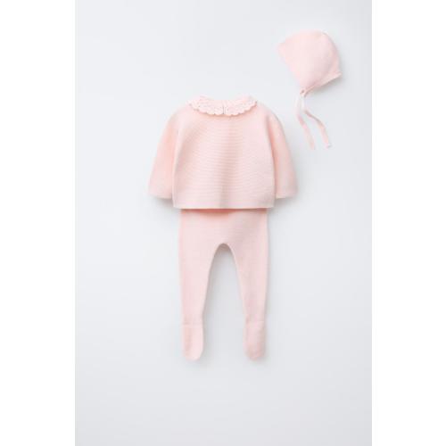 TOTAL KNIT LOOK SWEATER, LEGGINGS AND BONNET | ZARA United States