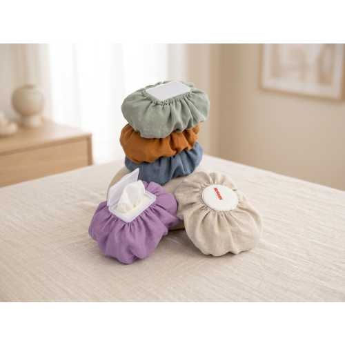 Linen Baby Wipe Cover Reversible - Tissue Cover - Linen Wet Wipe Cover - Baby Wipe Pouch - Nursery Linen Decor - Baby Wipe Dispenser Cover