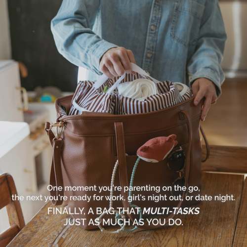 The Willow Tote | Vegan Leather Diaper Bag by Parker Baby Co.