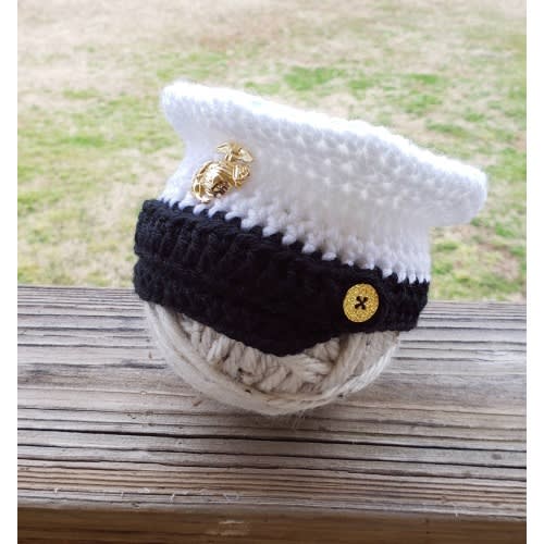 Baby Marines Hat, Marine Corps Hat, Crochet Marines Cap, Marine Corps Cap, Baby Marines Cap, Crochet Marines Hat, Baby Marines Prop, USMC