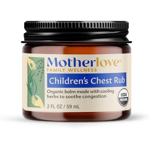 Motherlove Children's Chest Rub (2 oz) Herbal Balm for Soothing Congestion for Ages 2 and up —Organic, & Cruelty Free