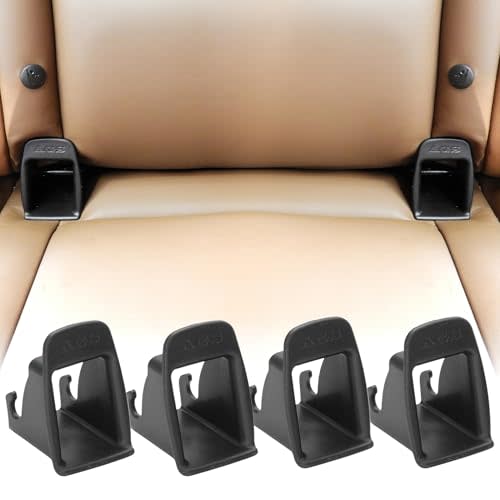 ISOFIX Interface Belt Latch Guide, 4Pcs Black Car Seat Latch Guides, ISOFIX Latch Guide Groove Bracket Connector for Car Seats (4Pcs Black)