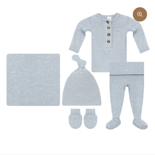 Miller Plush Knit Newborn Hat Bundle (Top + Bottom)