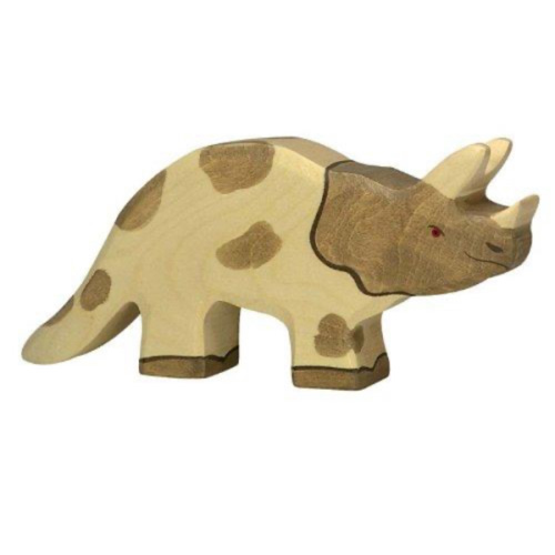 Holztiger Triceratops Toy Figure | Wooden Figures- Blue Otter Toys