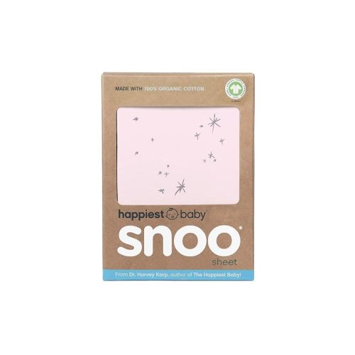 Happiest Baby SNOO Bassinet Fitted Sheet - 100% Organic Cotton Nursery Bedding - Fits SNOO Sleeper Crib Mattress (Rose Galaxy)