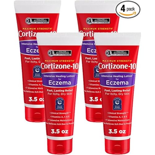 Cortizone-10 Max Strength Healing Itch Relief Eczema Lotion, 3.5 oz., 4-Pk