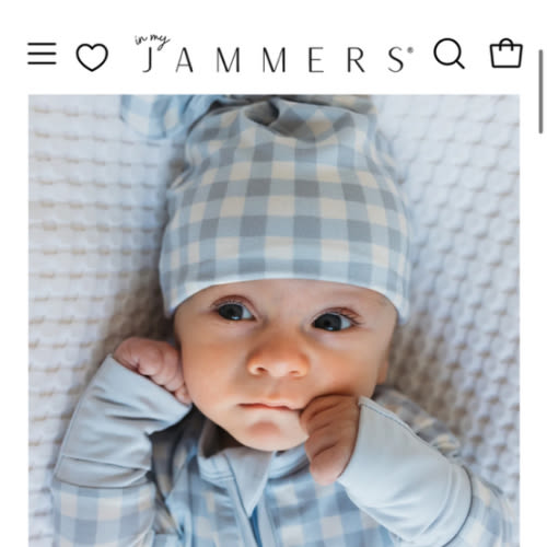 Blue Gingham Zipper Romper – In My Jammers