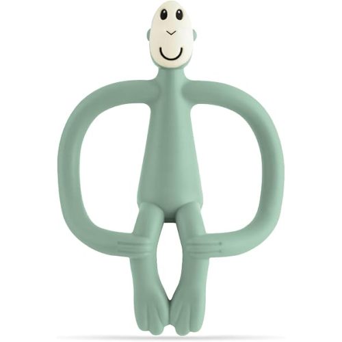 Matchstick Monkey Original Teether & Gel Applicator – Silicone Baby Teether, Easy-to-Grip, BPA-Free, Supports Self-Soothing & Early Brushing, 3 Months+, 4 Inches, Mint Green