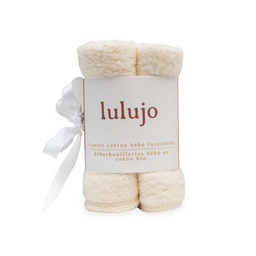 Lulujo Organic Cotton Facecloths - 4 pack