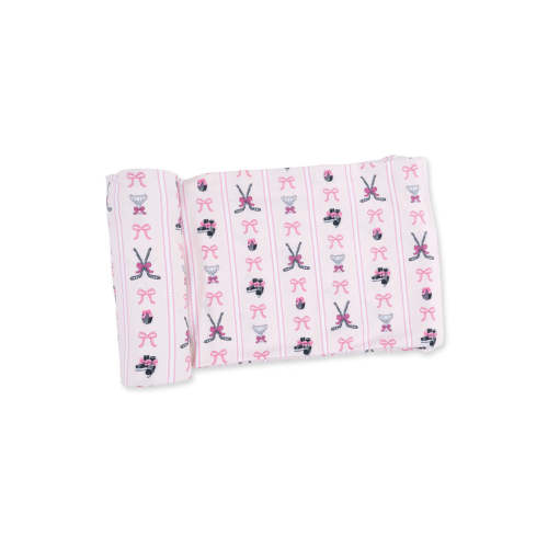 Stretch Swaddle, Bowtiful Hockey Stripe – SpearmintLOVE