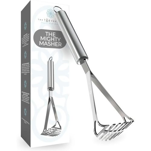 The 730 Project Mighty Masher, Baby Food Masher for Starting Solids Essentials, Baby-Led Weaning Mini Avocado and Potato Masher, Stainless Steel Potato Smasher Tool