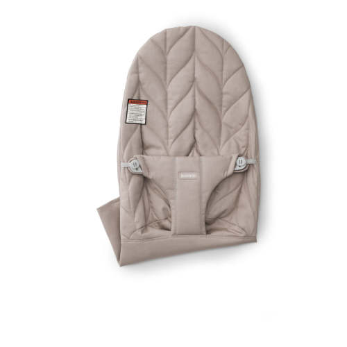 BabyBjorn Bouncer Bliss, Black Frame, Sand Grey Cotton Petal Quilt