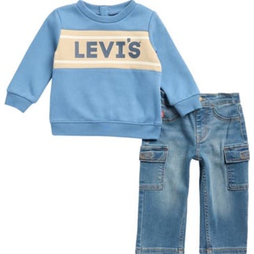 Stay Loose Logo Sweatshirt & Cargo Pants Set