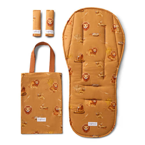 Bundle - Roar Reversible Pram Liner & Strap Cover Set
