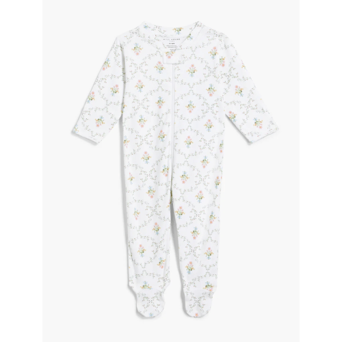 The Footie Pajama - Pastel Trellis