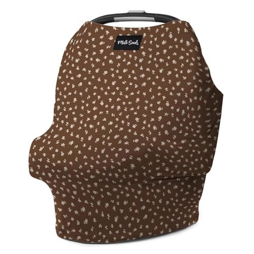 Milk Snob Original 5-in-1 Baby Nursing & Carseat Cover (Brown Sugar Bloom)
