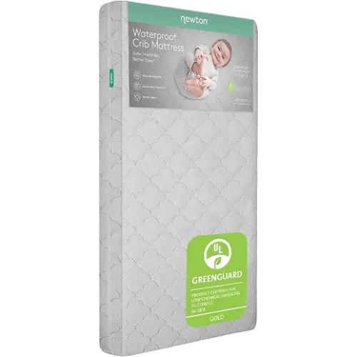 Newton Baby Waterproof Crib Mattress, Breathable & Washable - Grey | Baby Crib Mattress, Breathable, Washable Core & Cover, All-Stages, 5.5" Thick, Reduces Suffocation Risk, GREENGUARD Gold