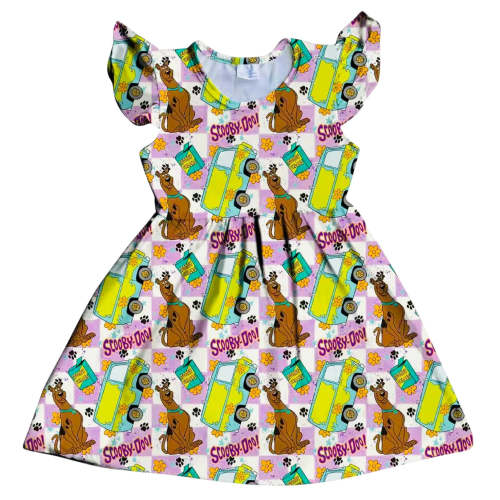 HCK EXCLUSIVE- Sc00by Flutter Sleeve Dress