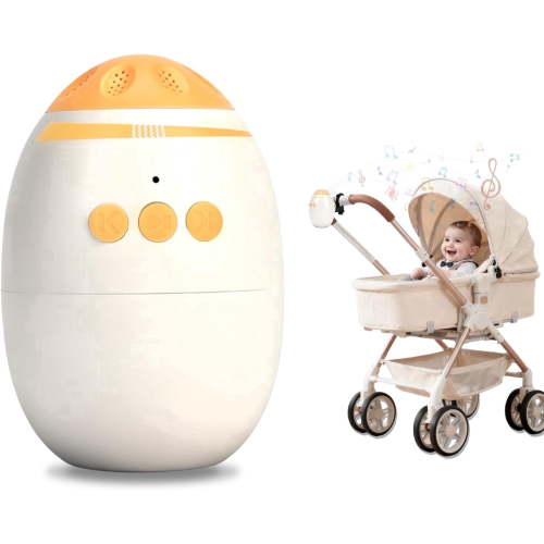 Rechargeable Baby Rocker, Hands Free Stroller Device with 5 Vibration Levels, Portable Rocker Sleep Aid Soother Gently Rocks Stroller or Buggy, 11 Sounds Baby Sleep Aid, Fits Most Strollers