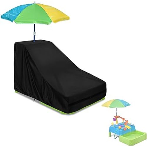 Kids Water Table Cover,Outdoor Heavy Duty 600D Waterproof Toddler Water Play Table Cover,Compatible with Waterpark Wonders Two-Tier Water Table