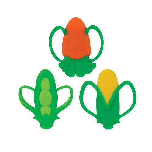Nuby 3pk Silicone Veggie Teethers