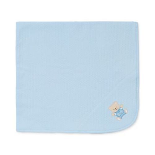 Baby Boys Cute Embroidered Bear Cotton Blanket