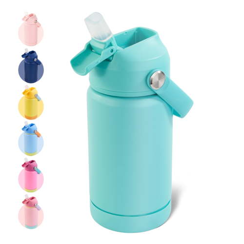 Hawsaiy 12oz Kids Insulated Water Bottle with Straw Lid, Leak-Proof Stainless Steel BPA-Free Thermos for School Boys and Girls