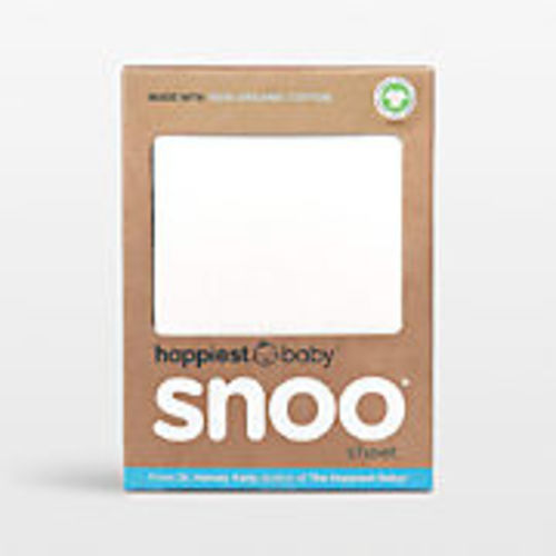 Happiest Baby Snoo Baby Bassinet White Fitted Sheet | Crate & Kids