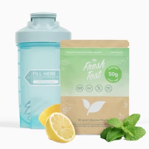 The Fresh Test 50g Powder Drink Mix & Premium Shaker Bottle Bundle, BPA-Free, Leak-Proof, Easy to Use