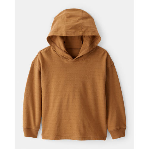 Toddler Boy Cotton Long-Sleeve Hooded Top - Brown - Carter's | Carter's