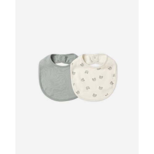 Jersey Snap Bib, 2 Pack || Bears, Steel Blue – Quincy Mae