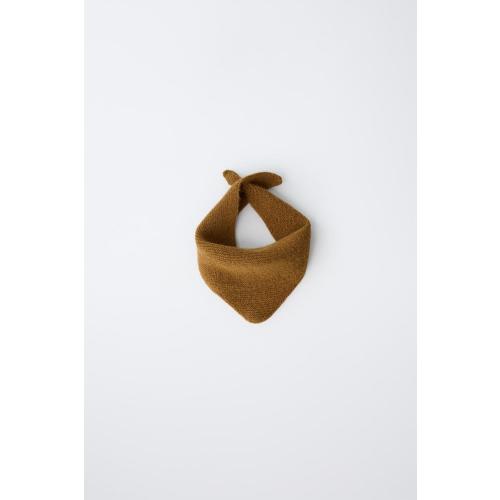 TRIANGULAR KNIT BANDANA - Ocher | ZARA United States