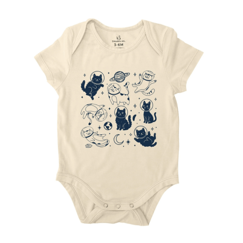 Cats In Space Silly Baby Onesie