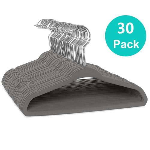 10/20/30 Pack Non-Slip Velvet Kids Hangers, Clothing Organizer for Jackets, Pants, Dresses, Durable Velvet Hangers, Children’s Clothes Hangers for Closet Storage