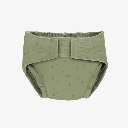 Sage green reusable diaper with arrow pattern, baby | Souris Mini - Souris Mini