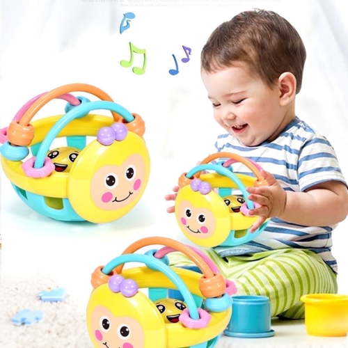 Kids Early Educational Rattles Ball Toys Colorful Soft Hand Grasping Bell Newborn Baby Toy from 0 3 6 9 12 Months Baby Toddler Sensory Toys Early Learning Toy for Boys Girls Baby Gifts