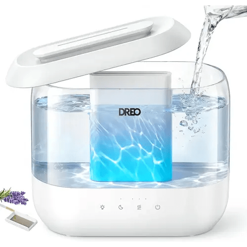 Dreo Humidifiers for Bedroom, 4L Top Fill for Large Room, 36H Runtime, 28 dB Quiet Supersized Cool Mist Air Humidifier for Baby Nursery, Plants, Indoor, Night Light, Easy to Clean & Fill, White