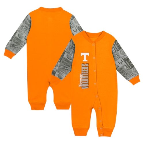 Tennessee Volunteers   Newborn & Infant Playbook Colorblock Long Sleeve Coveralls - Tennessee Orange
