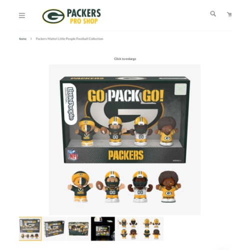 Green Bay Packers Mattel Little People Football Collection at The Packers Pro Shop