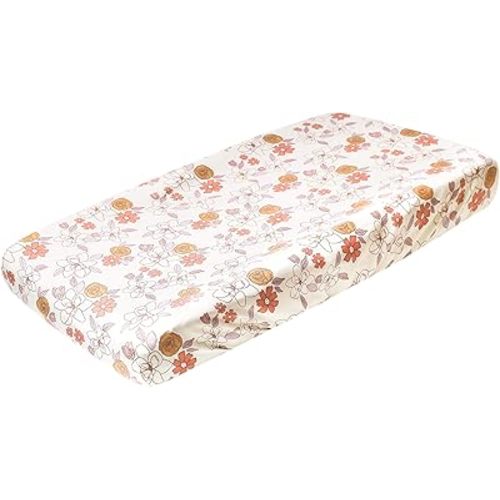 Copper Pearl Premium Knit Changing Pad Cover Soft, Stylish, and Universal Fit for All Standard Diaper Changing Pads, Trendy Design Changing Pad Covers, Ferra