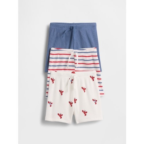 Baby First Favorites TinyRib Stripe Pull-On Shorts (3-Pack)
