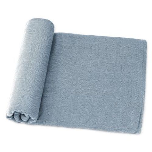 Muslin Swaddle Blankets Neutral Receiving Blanket For Boys And Girls By Comfy Cubs - Pack of 1 - Pacific Blue