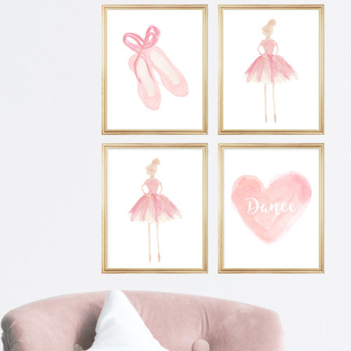 Outside In Art Studio Ballet Gallery Wall, 4-Piece Paper Prints & Reviews | Wayfair