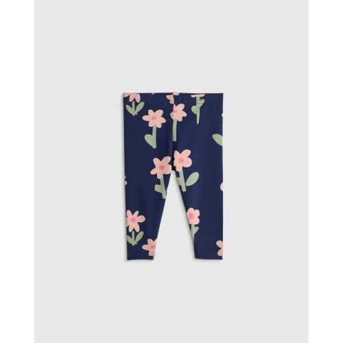 Organic Cotton Leggings in Navy Daisies