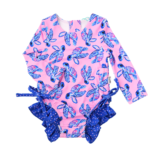 Waverly LONG SLEEVE RASH GUARD SWIMSUIT – Gigi and Max